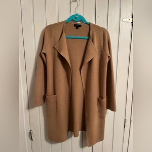 J. Crew Juliette Collarless Sweater-Blazer in Hthr Khaki XXS